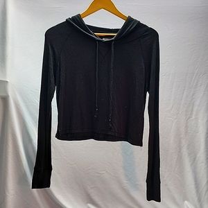 Hollister Ribbed Cropped Hoodie